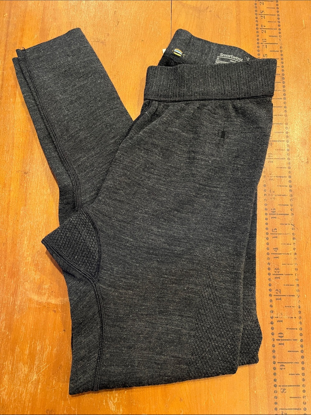 SMARTWOOL Men’s S Intranit 200 Charcoal Black Leggings Merino Wool Baselayer Ski